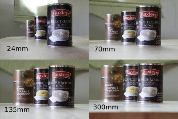 comparison of items up close